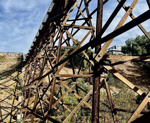 The underbelly of the Quince Street bridge from Maple Canyon (By Frank Sabatini Jr.)